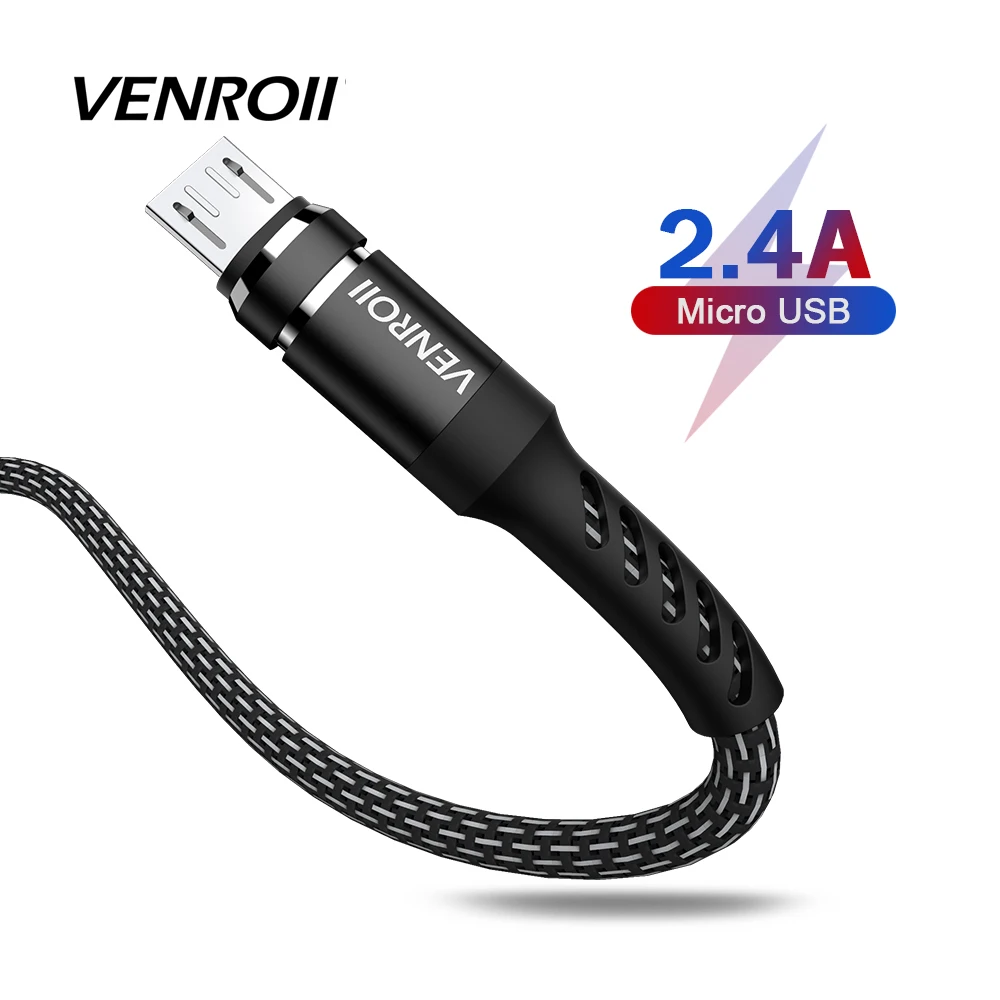 2.4A Micro USB кабель провод для быстрого заряда для Android смартфон 100 см быстрое зарядное устройство MicroUSB порт шнур для Leovo Mi htc LG Meizu