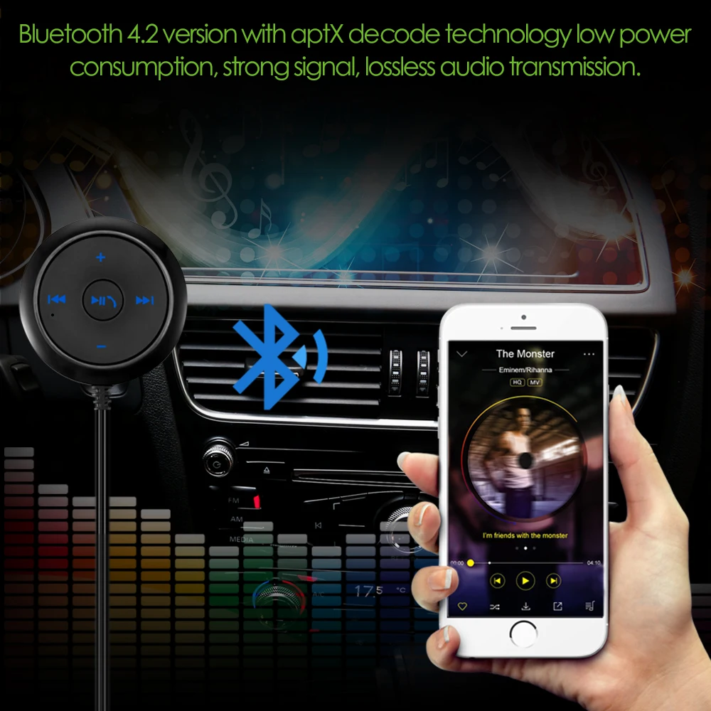 Автомобильный 3,5 мм приемник Bluetooth музыкальный аудио приемник адаптер Hands-free автомобильный комплект A2DP Набор для трансляции для автомобиля стерео домашний динамик
