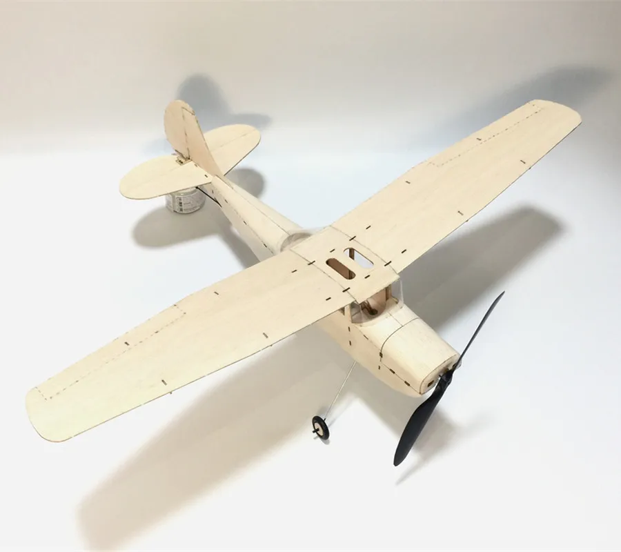 MininimumRC самолет лазерная резка самолетик из пробкового дерева комплект cessna L-19 рамка без крышки Модель Строительный комплект