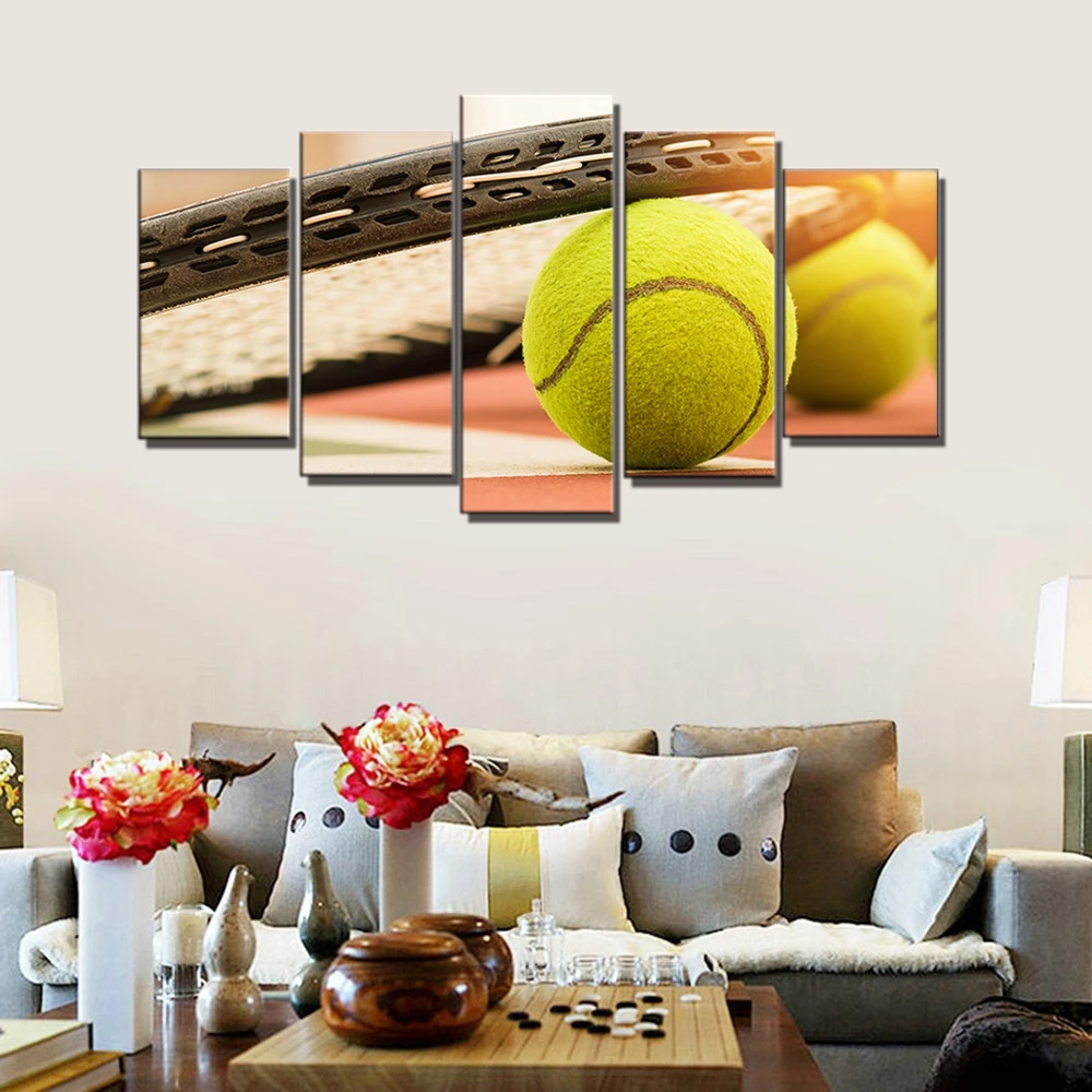 Настенный постер с теннисными мячиками Спортивная модульная Картина на холсте