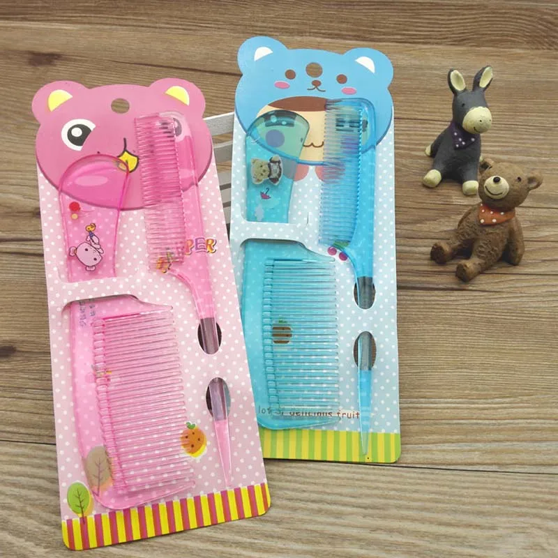 2 шт./компл. расческа в виде милого мальчика девочки дети нежная мягкая щетка для