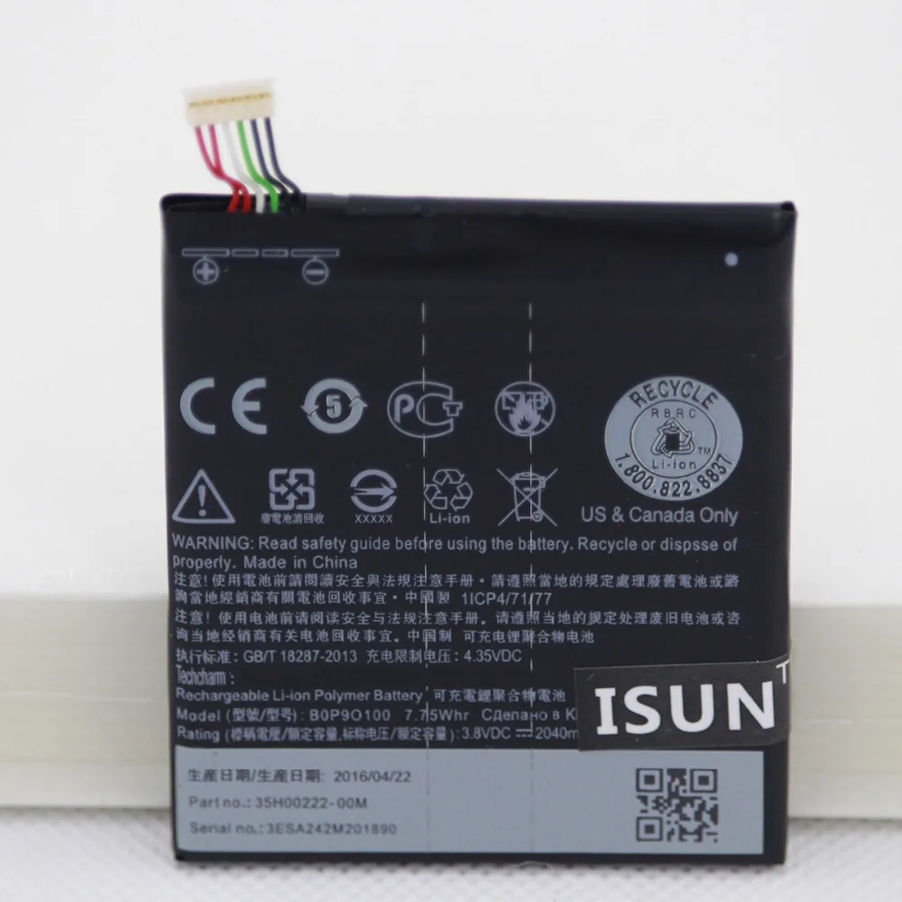10 шт./лот 2040 мАч B0P9O100 / BOP9O100 Сменный аккумулятор для HTC Desire 612 D610 D610n D610t 610