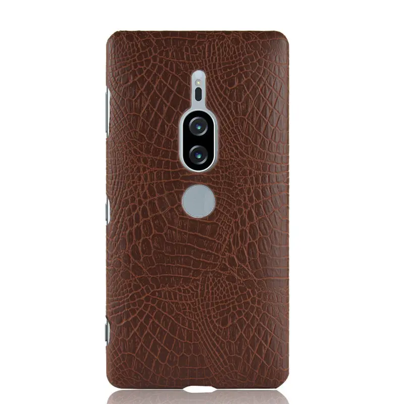 Чехол для Sony Xperia XZ2 Premium Cover крокодиловый из искусственной кожи пластиковый чехол