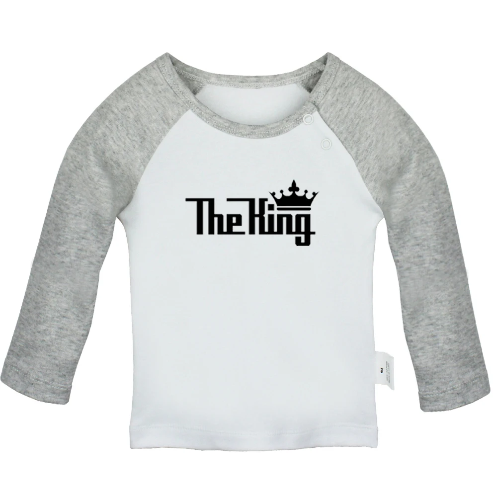 The king Imperial crown Alice in Wonderland Cute cartoon Deer Couples Newborn Baby T-Shirts Toddler Graphic Long Sleeve Tee Tops |