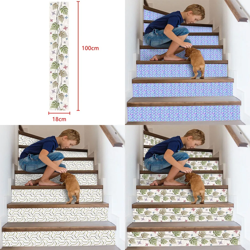 3D имитация лестницы наклейки Водонепроницаемый на стену DIY домашний декор