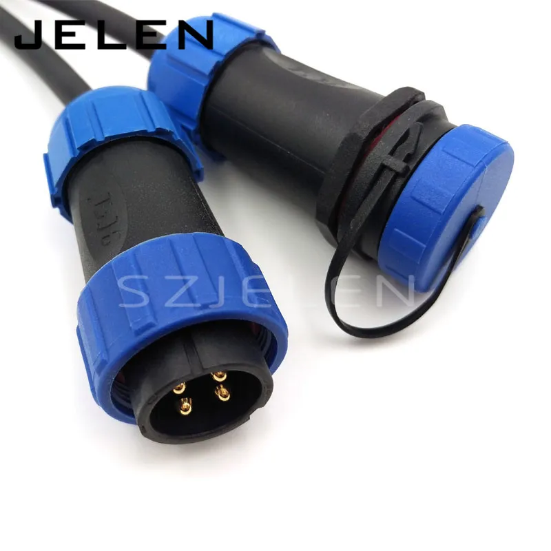 SP2110, conector impermeable 2/34/5/6/7/8/9/10/12 pin conector de cable de conexión de alimentación conectores macho y hembra, IP68