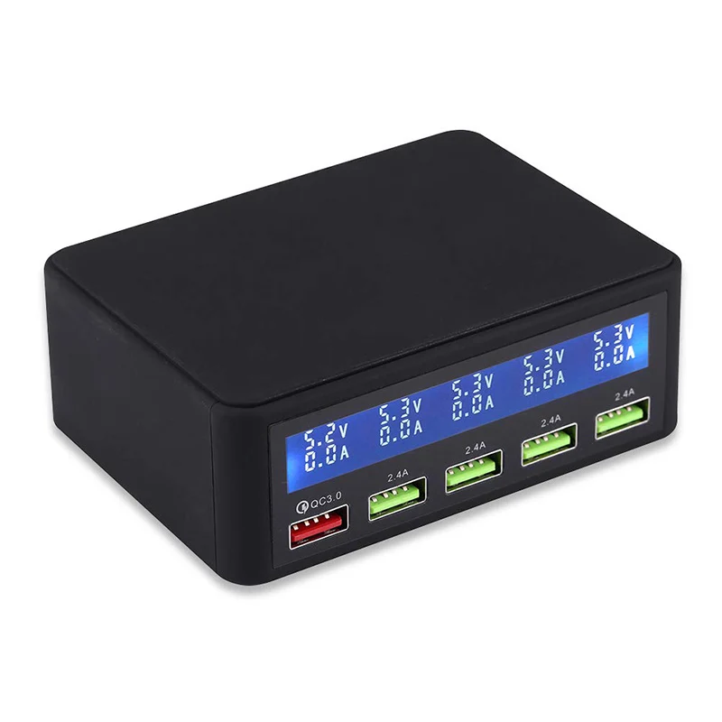 Мульти USB зарядное устройство 50 Вт 5 портов быстрое с QC 3 0 Быстрая зарядка