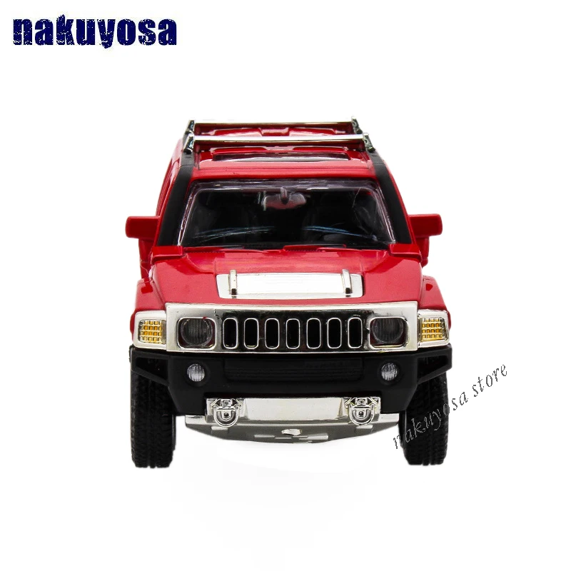 1/32 Collectible Alloy MZ Diecast Vehicles Model Hummer H3 Red w light&sound Pull Back Cars boy's Toys Gifts |