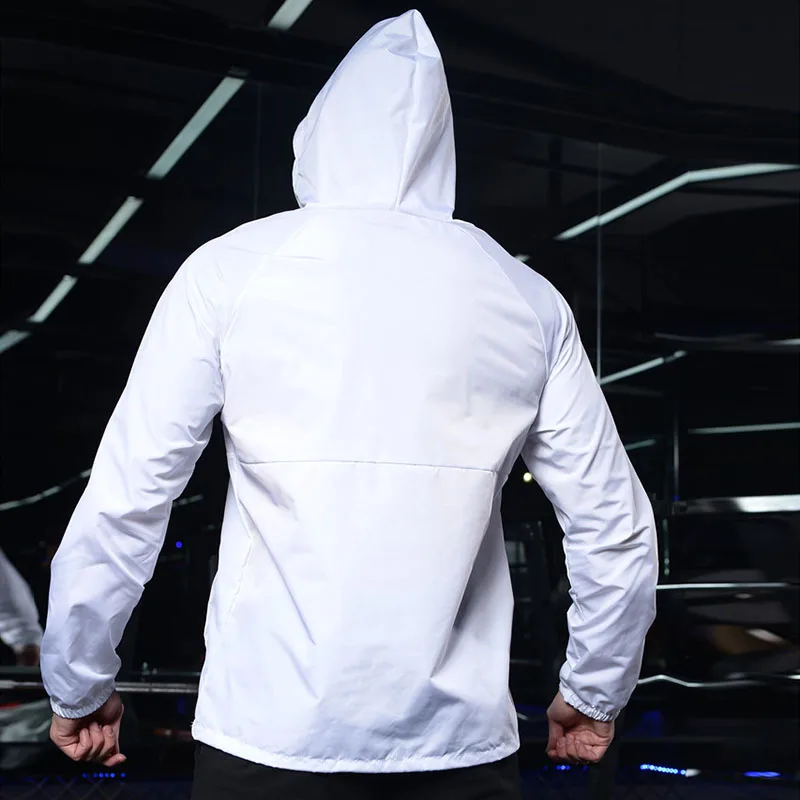 Voobuyla мужская куртка для бега Спортивная Фитнес с длинными рукавами с капюшоном на молнии для спортзала Футбол Баскетбол для тренировок и бега на открытом воздухе куртки для бега
