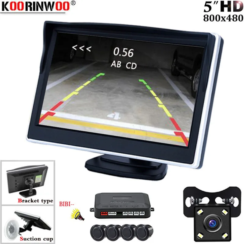 Koorinwoo 3в1 автомобильные аксессуары Датчик парковки радар 4 3 lcd монитор автомобиля