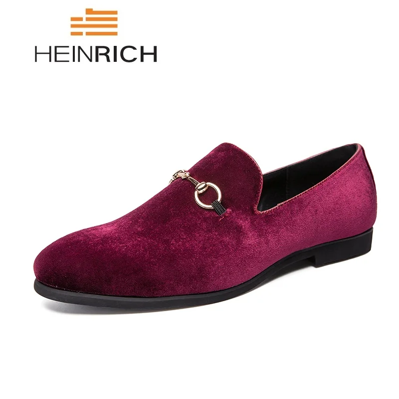 HEINRICH Fashion Suede Men's Casual Shoes Comfortable Dress Leather Loafer Men Breathable Flat Mocassini Uomo | Обувь