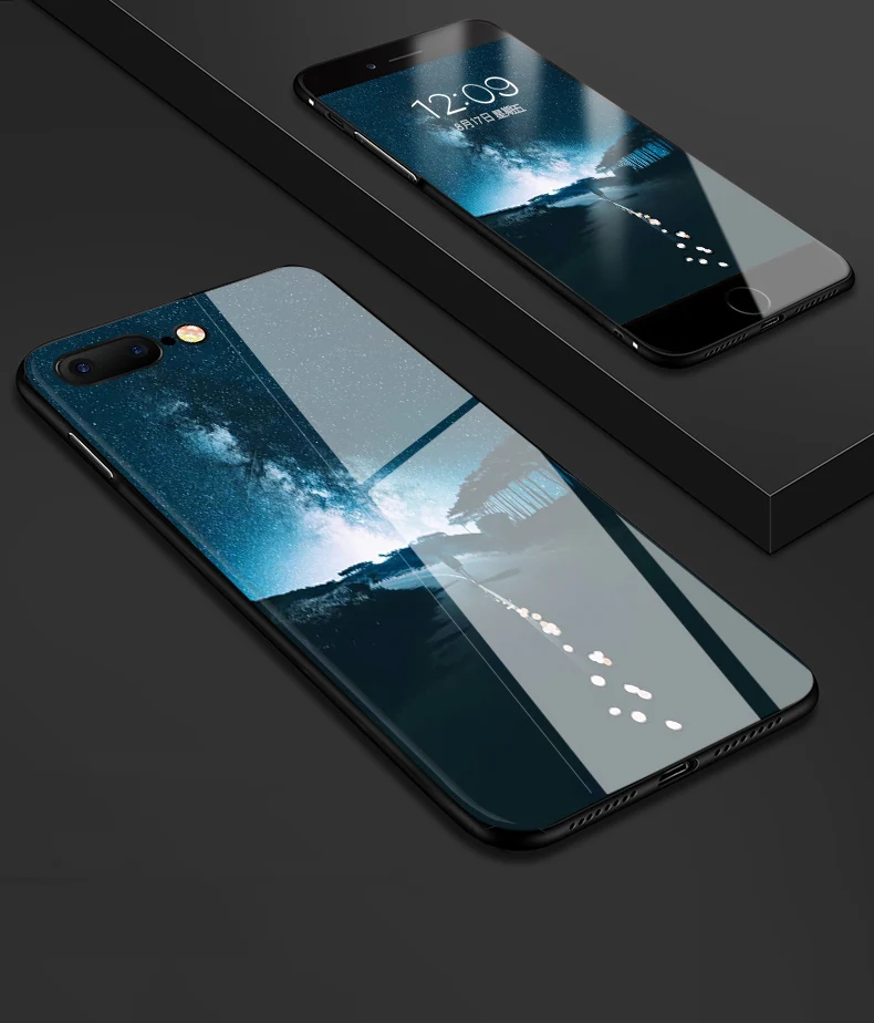 Роскошные чехлы для телефонов из закаленного стекла для iphone 7, 8, 6 plus, Противоударная защитная задняя крышка для iphone 8 plus, 7 plus, 6S Plus