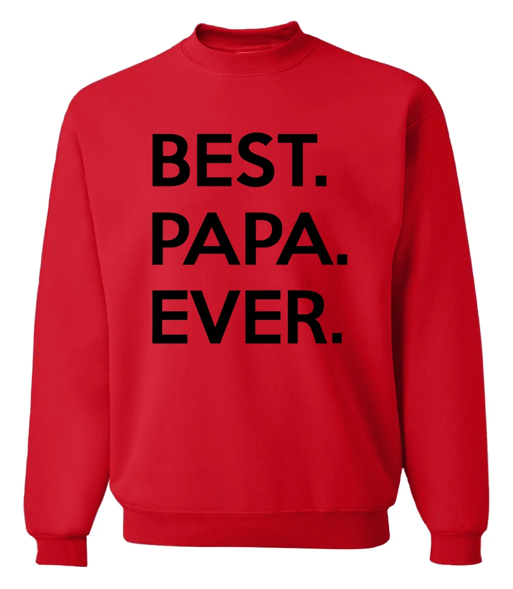 Свитшот мужской флисовый с надписью Best Papa Ever худи в стиле хип-хоп облегающий