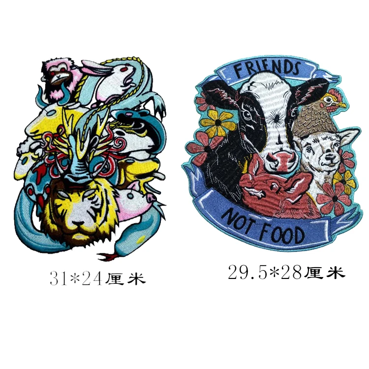 Хорошее качество нашивки наклейки Дети зодиака животных узорная вышивка ткань