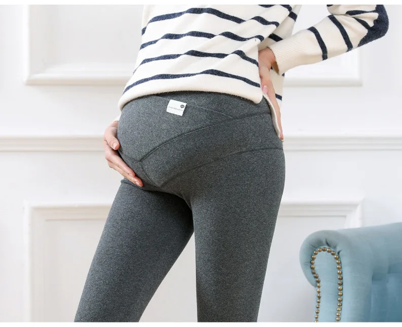 Низкая waistMaternity обтягивающие леггинсы зима Одежда для беременных толстые кашемировые Беременность осенние брюки для беременных Для женщин SH-013