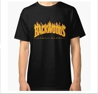 Fashionshow-JF 1 шт. футболка с принтом пламени и буквенным Backwoods Hypebeast Boujee графическим