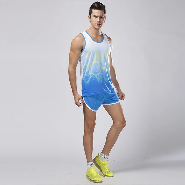 Men white colors Футболка для футбола для мужчин, тренировочный футбольный комплект, спортивная одежда для женщин, марафонский жилет+ шорты, набор для бега, спортивная одежда - Цвет: Men white colors