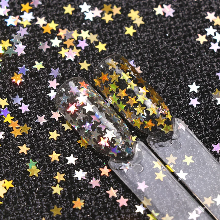 Блестка для ногтей NailMAD Star голографическая блестящая основа маникюрные