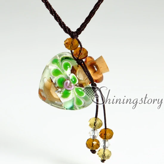 Ожерелье с эфирным маслом диффузор ювелирные изделия ручной работы стеклянный