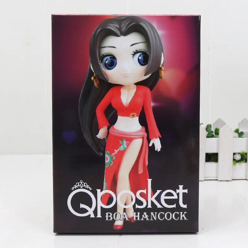 14 см аниме одна штука фигурка Q posket одна штука девушки нами Боа Хэнкок Нико рейджу принцесса Виви коала ПВХ фигурка игрушки - Цвет: new boa in box