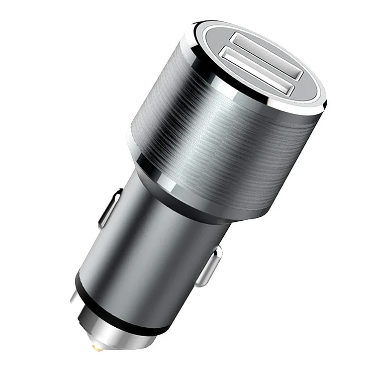Прямая продажа с фабрики QC3.0 Dual USB алюминиевый автомобильное зарядное устройство