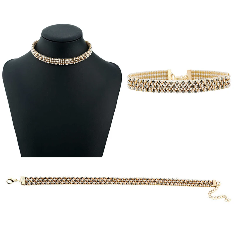 2017 новое поступление Трендовое ожерелье-чокер со стразами ожерелье для женщин