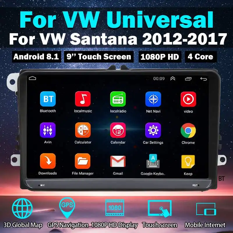 Автомобильный мультимедийный плеер Android 8 1 для VW Golf Polo Seat Toyota Highlander Wifi 4G