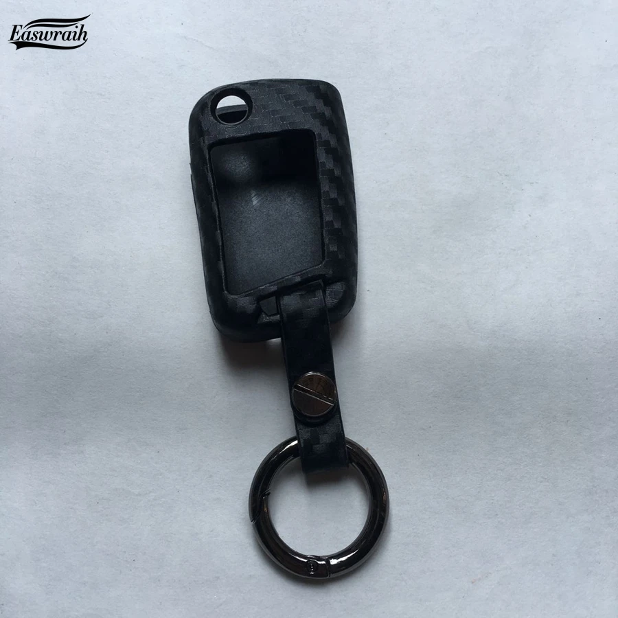 Car Carbon Fiber Key Case Cover Holder For VW Golf 7 MK7 Tiguan Touran T-ROC Skoda Octavia A7 Kodiaq RS Seat Leon Ibiza | Автомобили и