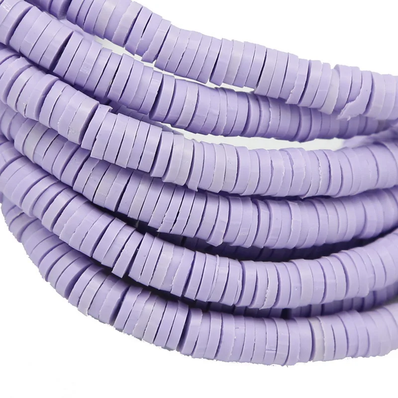 Purple 6 мм 400 шт./лот красочные Полимерная глина Fimo чип диск Свободные Spacer Бусины для ручной работы судов sweing ткань Модные украшения изделий - Цвет: Purple