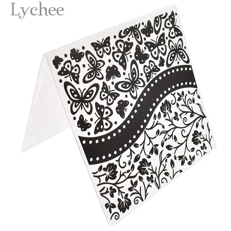 Lychee Life цветок звезда письмо бабочка шаблон пластиковая папка для тиснения прозрачные штампы DIY Инструменты для скрапбукинга открыток