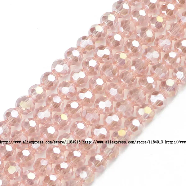QZ609 Pink JHNBY футбольные граненые Австрийские хрустальные бусины 50 шт 6 мм круглые сферические стеклянные шарики свободный браслет бижутерия ручной работы изготовление своими руками - Цвет: QZ609 Pink