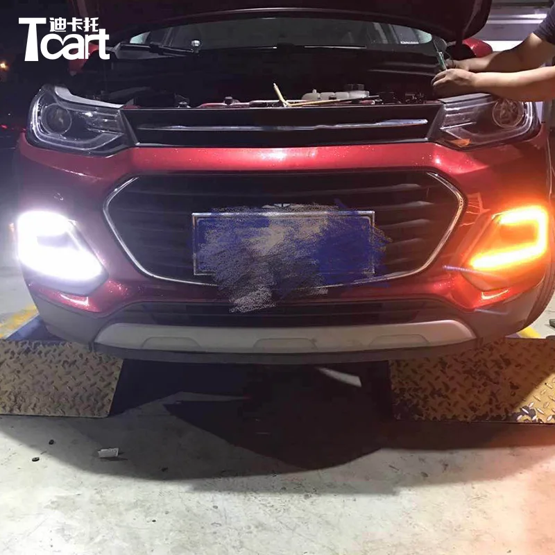 Tcart 2 шт. дневного света для Chevrolet Trax 2017 2018 желтый указатель поворота
