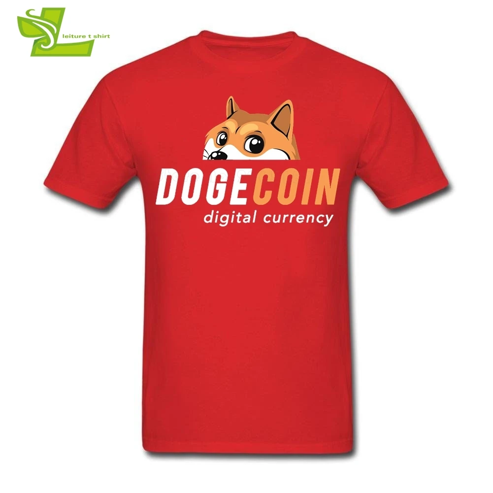 Футболка DOGECOIN для парней новейшие простые футболки отдыха изготовленные на