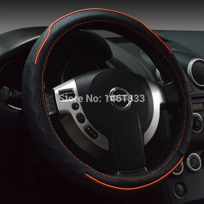 Натуральная кожа автомобилей руль обложка для ford focus 2 kia rio chevrolet skoda дери direksiyon