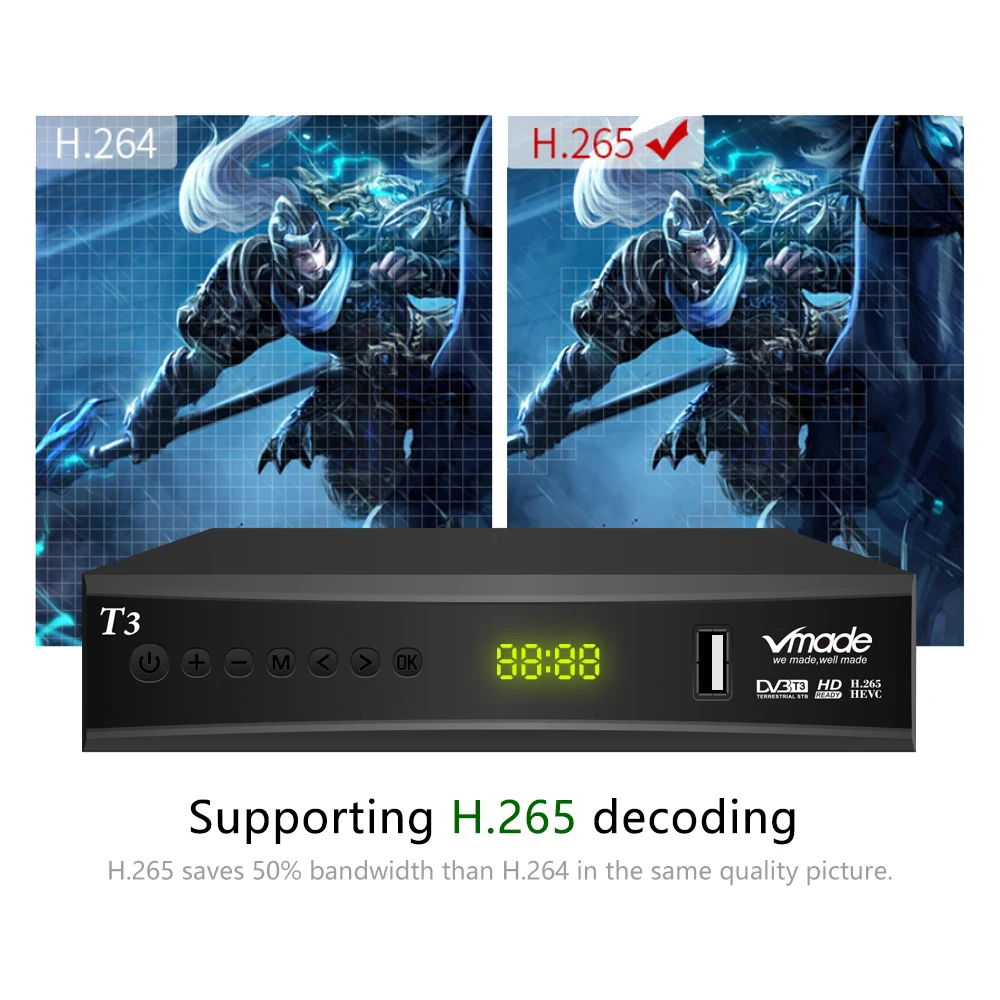 HD 1080p ТВ тюнер DVB T2 tv box Встроенный Scart наземный приемник декодер Dvb t3 поддержка youtube