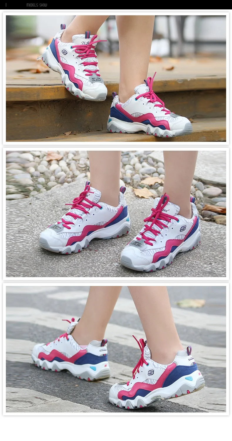 Skechers/Женская обувь; D'lites; повседневная обувь на платформе; женская модная обувь; коллекция года; женская обувь для отдыха на шнуровке; 99999672-BKW