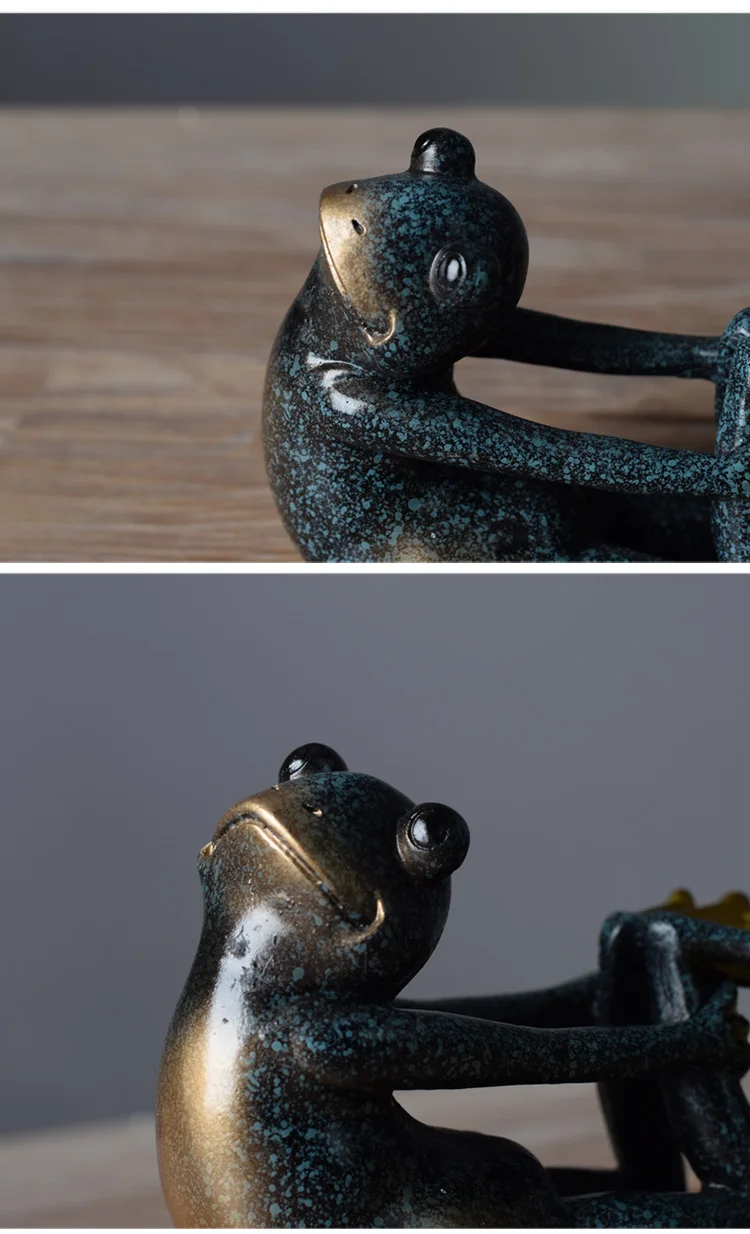 4 шт./компл. Творческий изделия из смолы yoga Милая лягушка Статуэтка домашний стол украшения сада Офис орнамент подарок открытый сад