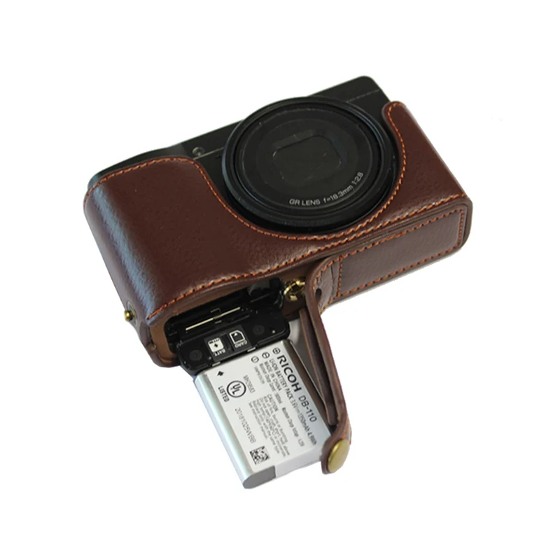 Чехол из натуральной кожи для камеры Ricoh GR3 GRIII RICHO портативный чехол с отверстием