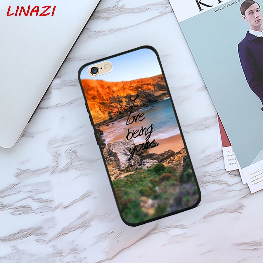 Linazi модные Природа Пейзаж Pattern ТПУ телефона чехол для iPhone 6 S 7 8 плюс 5S 5 SE X 10