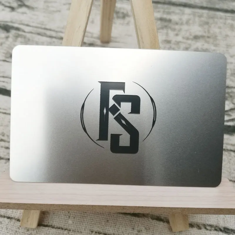 Matte Steel Stain Высококлассная визитная карточка из железного металла, креативная карточка из металла, членская карточка, индивидуальная визитная карточка на заказ - Цвет: Matte Steel Stain