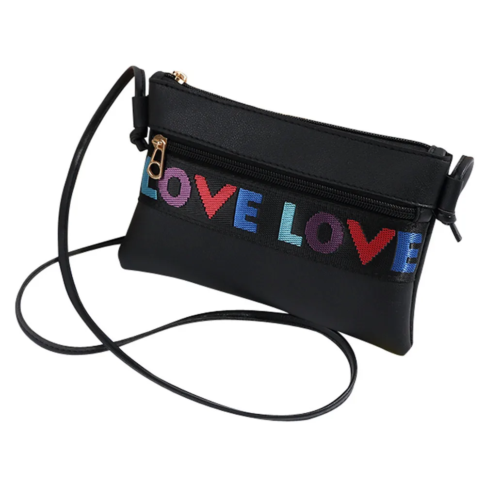 2019 модная дамская маленькая сумка на плечо кошелек с надписью мессенджер для