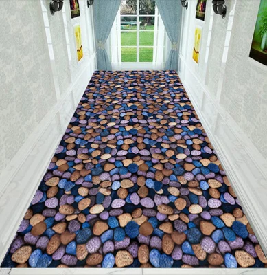 

Cobblestone 3D Rugs Bathroom Corridor Carpets Aisle Stairs Carpet Bedroom Hallway Rug Bedside Entrance Home Wedding Non-slip Mat