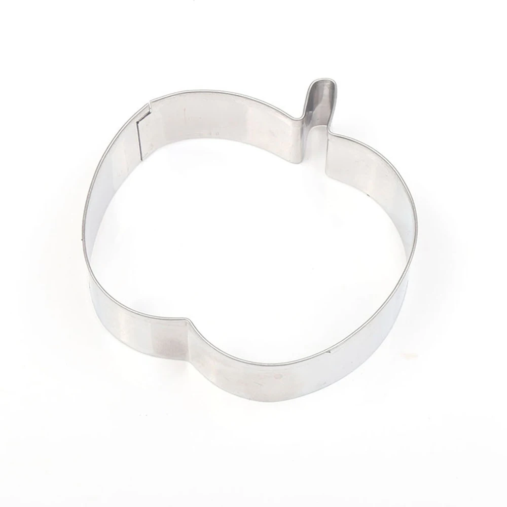 Stainless Steel Baking Apple Cookies Cutter Mold Cake Decorating Biscuit Pastry Baking Mould Fruit Shape Cookie Printing Knife