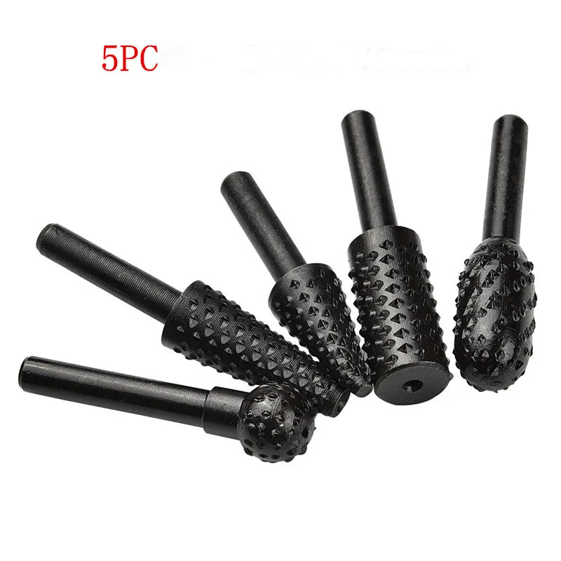 5pc/ 10pc set power tools woodworking rasp chisel shaped rotating embossed engraving pattern cutter milling | Инструменты
