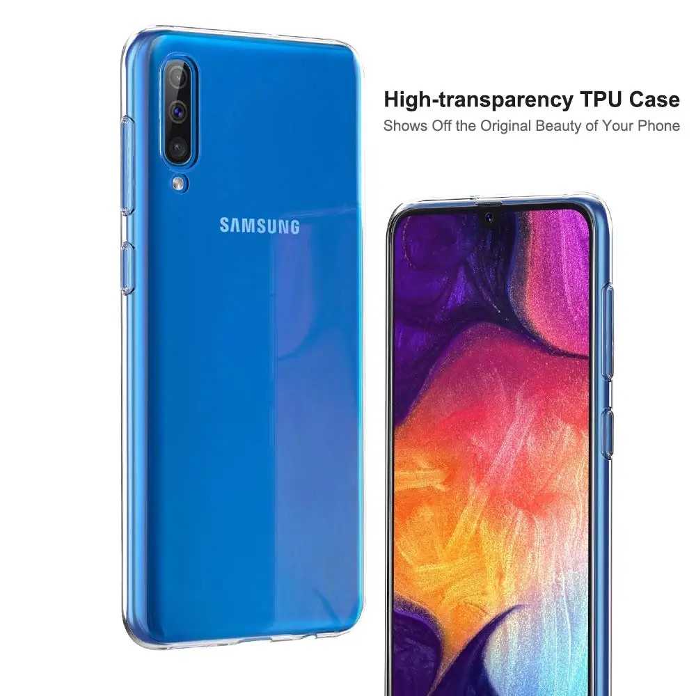 Чехол KEYSION для телефона Samsung Galaxy A50 A70 A40 A30 A20 A10 Ультратонкий Прозрачный мягкий