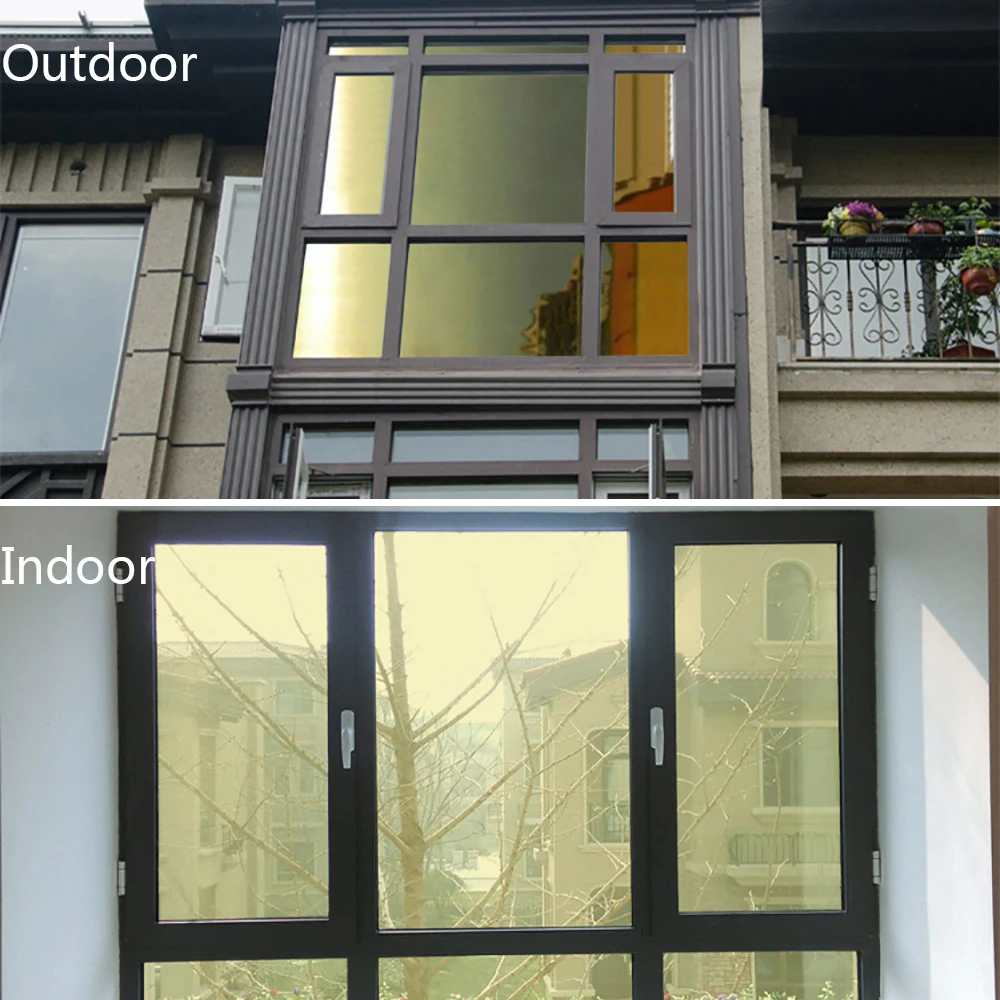 30 см * 100 односторонняя зеркальная оконная пленка УФ Светоотражающие