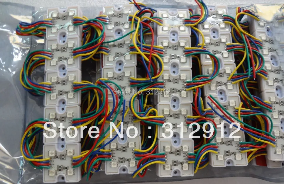 20 шт./подставка 5050 SMD светодиодный модуль rgb 12 в пост. Тока с пластиковым