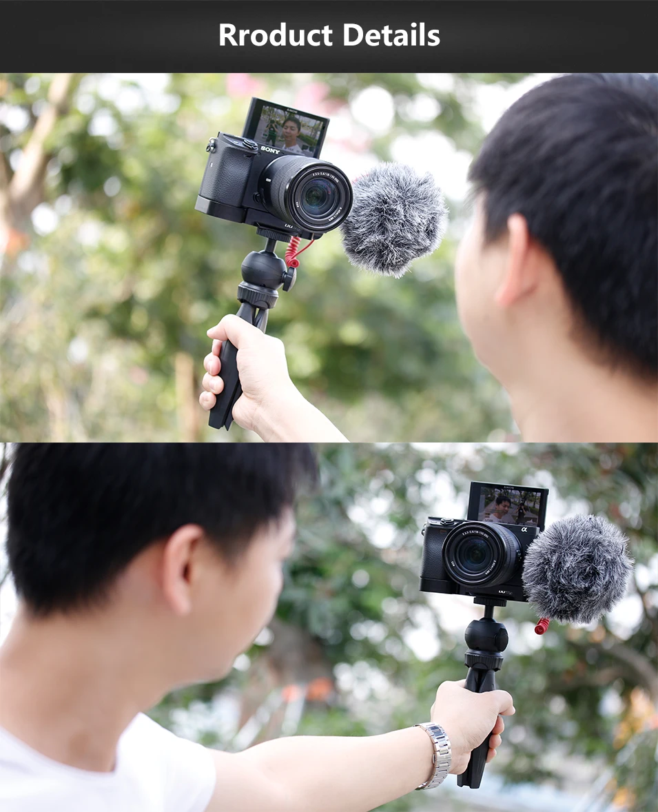 UURIG R006 для SONY A6400 6300 A6100 Vlog быстроразъемный l-образный кронштейн держатель рукоятка с холодным башмаком для микрофона