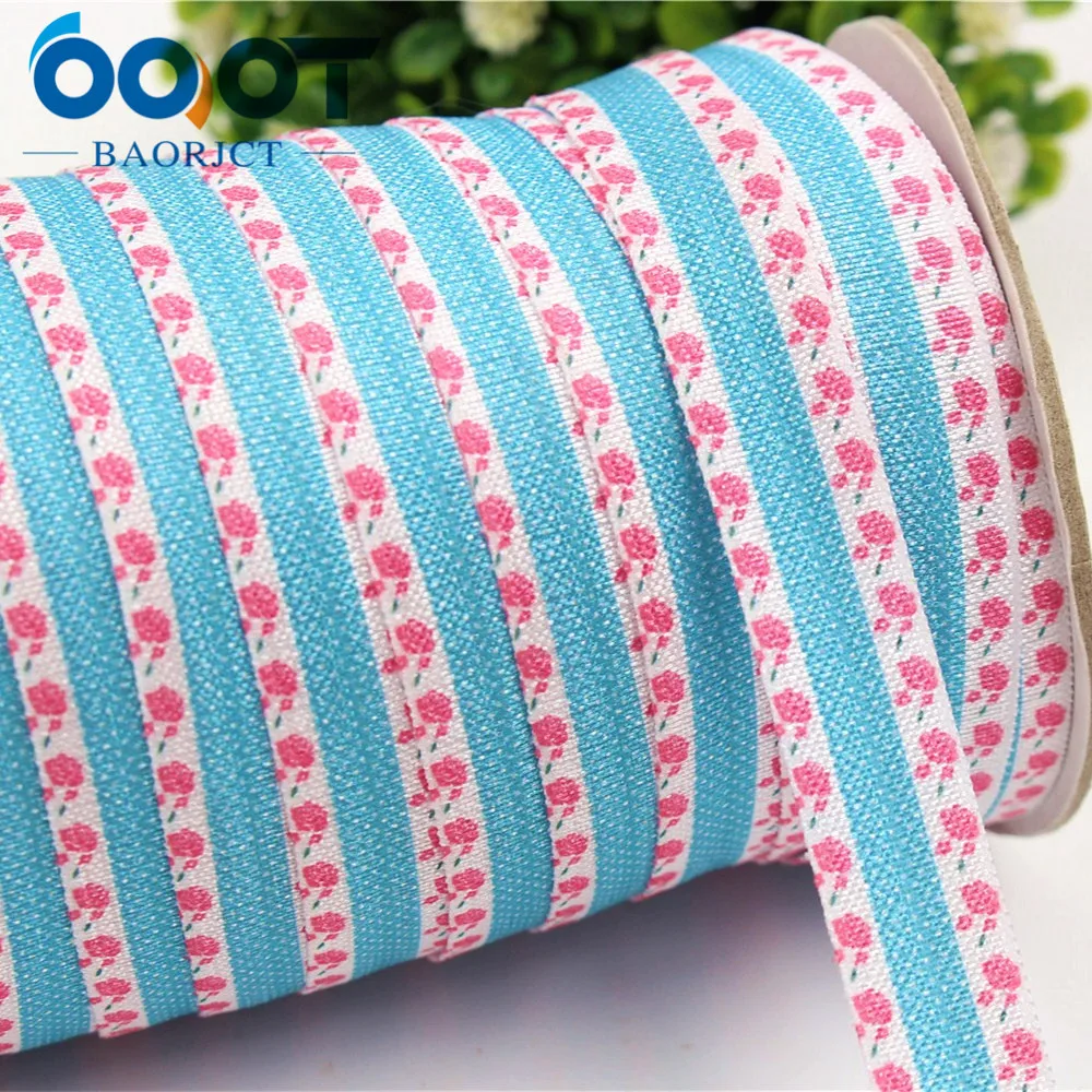 OOOT BAORJCT 1752629 16 мм эластичная лента с цветами 10yds DIY аксессуары для головного убора