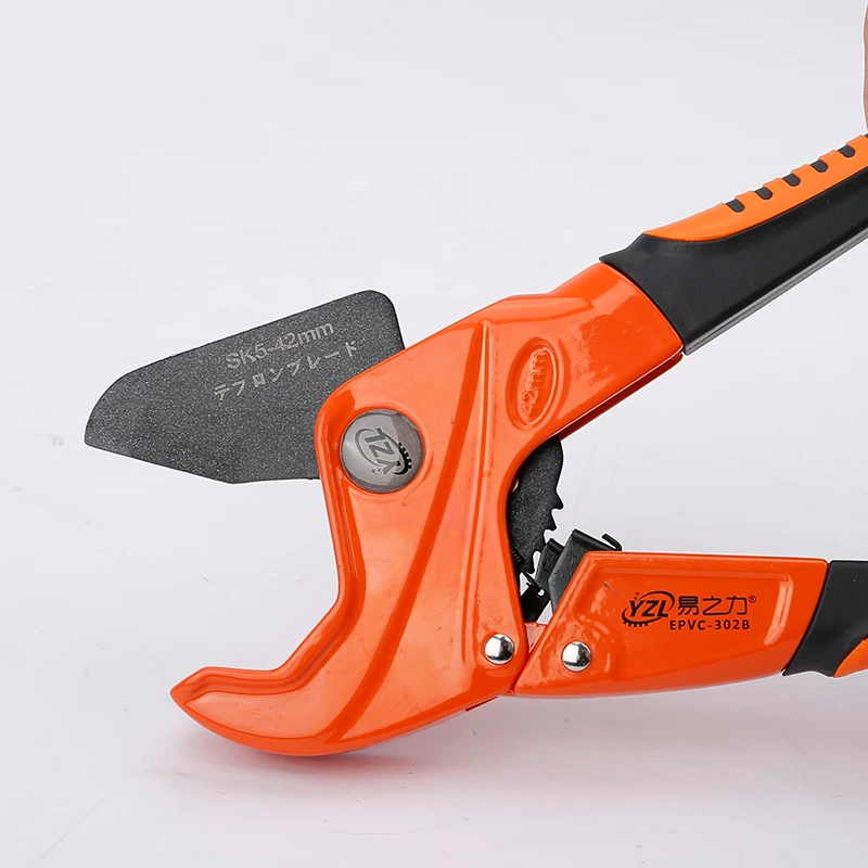 

PC-301 Plastic Pipe Cutter PVC/PU/PP/PE Hose Water Tube Scissors Aluminum Alloy Body Ratcheting Cutting Hand Tools